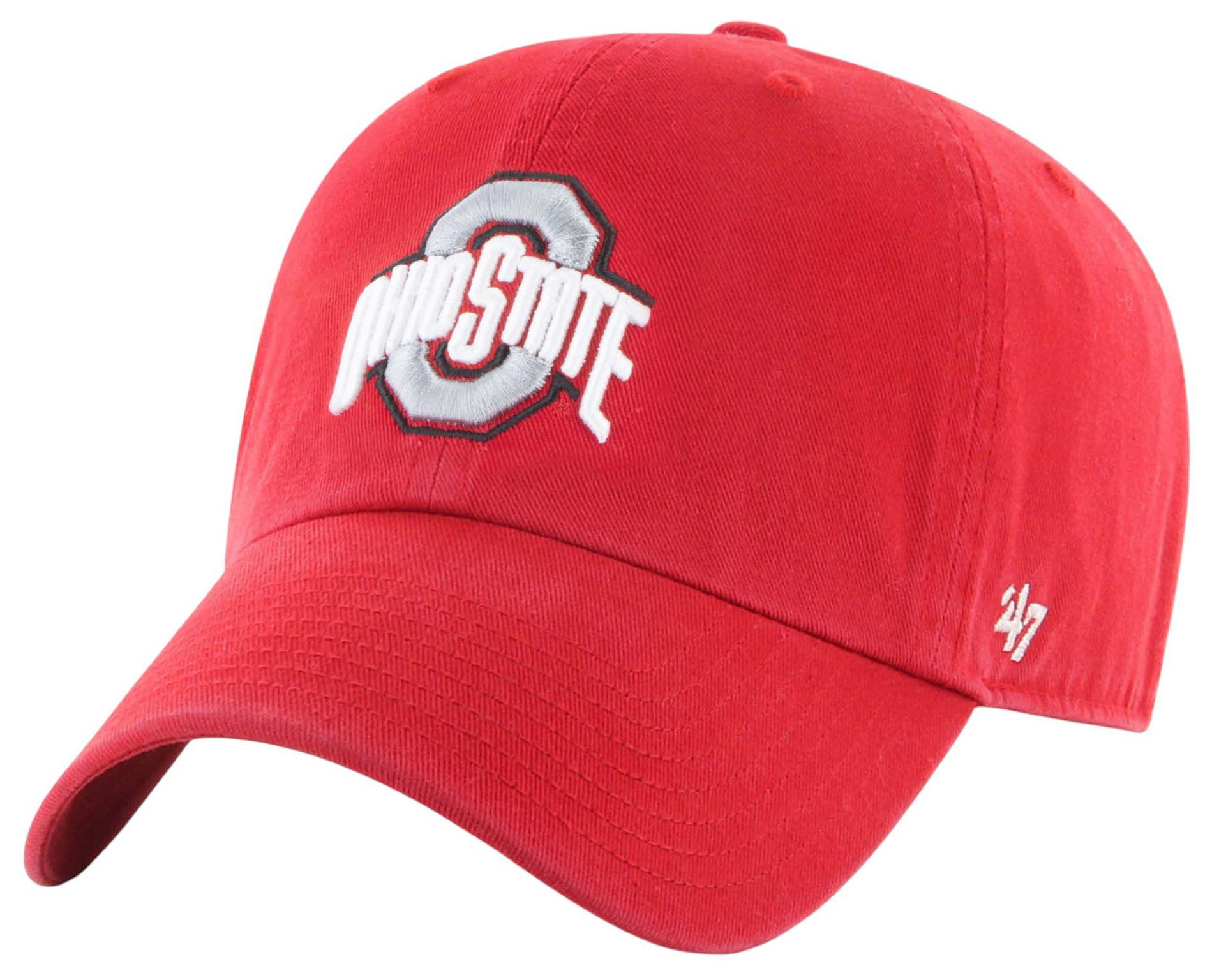 '47 Men's Ohio State Buckeyes Scarlet Clean Up Adjustable Hat