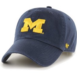 ‘47 Men's Michigan Wolverines Blue Clean Up Adjustable Hat