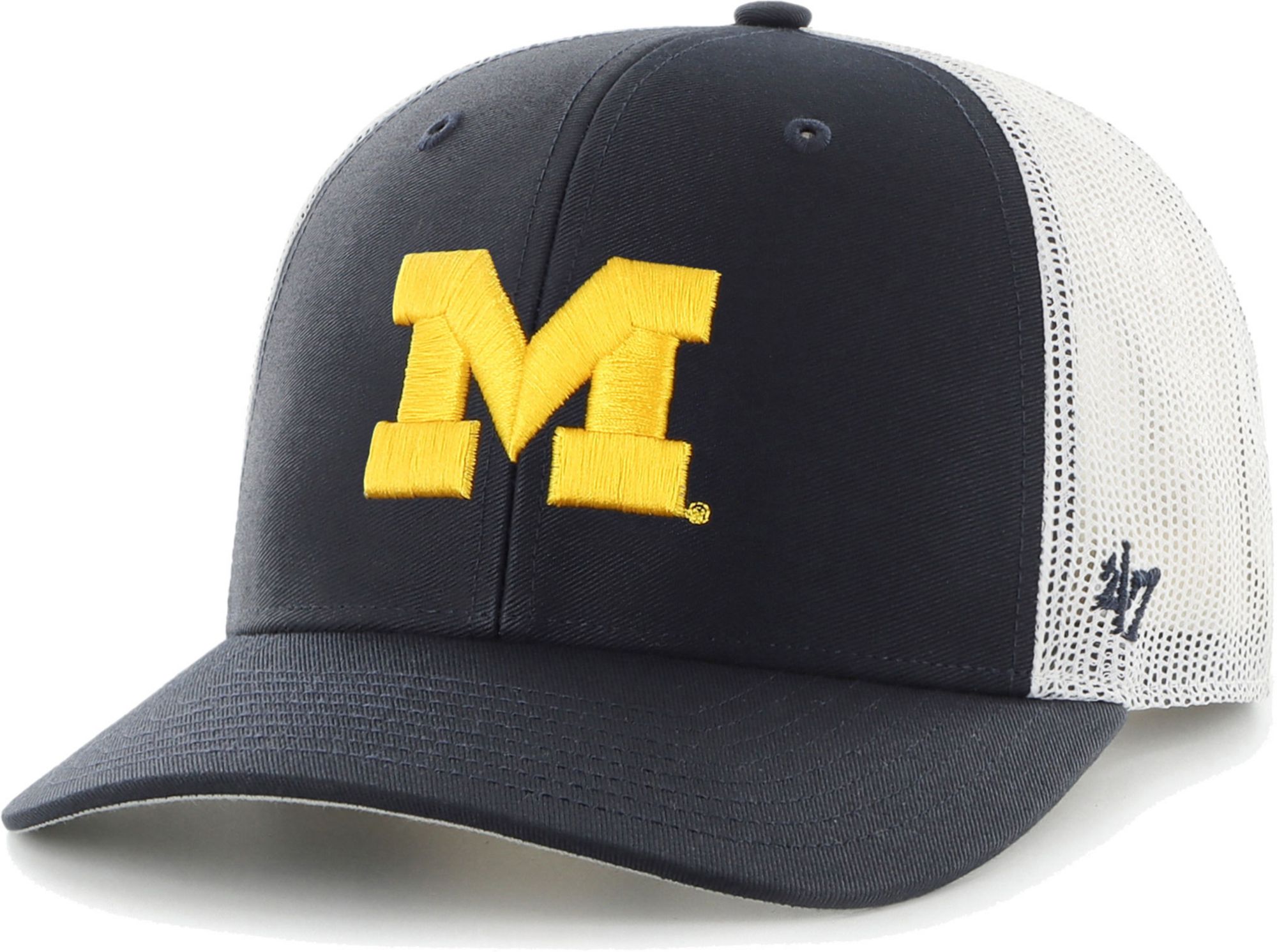 '47 Men's Michigan Wolverines Blue Trucker Adjustable Hat
