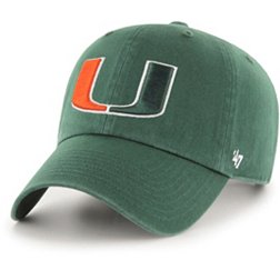 '47 Men's Miami Hurricanes Clean Up Green Adjustable Hat