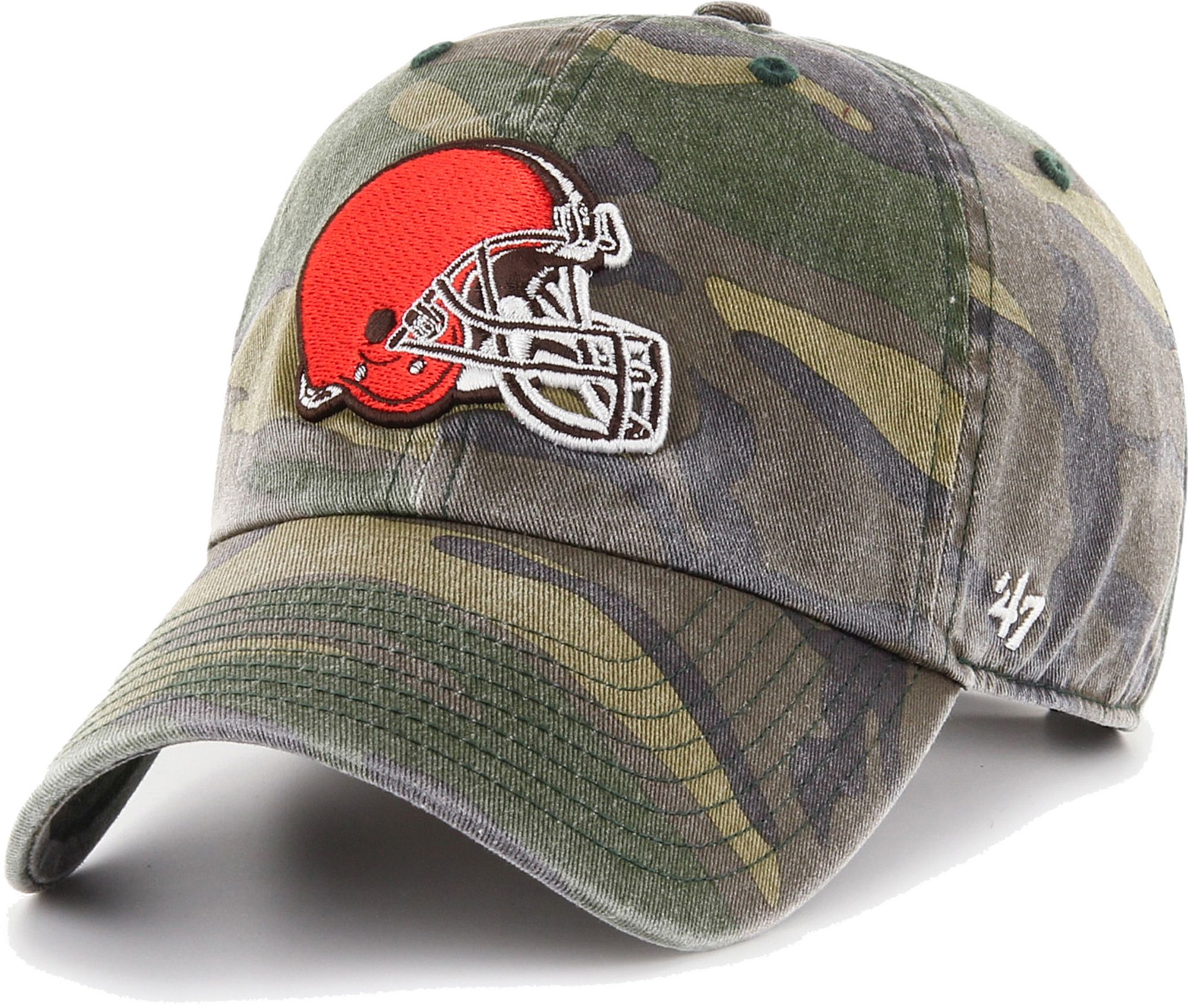 47 Brand / Men's Cleveland Browns Camo Adjustable Clean Up Hat