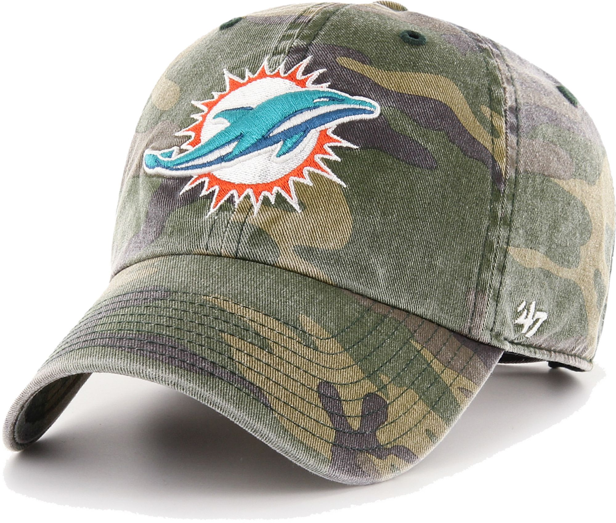 Miami Dolphins Clean Up Realtree 47 Brand Adjustable Hat - Camo