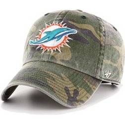 '47 Men's Miami Dolphins Camo Adjustable Clean Up Hat