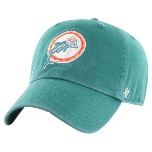Miami Dolphins Retro 1966 Throwback Logo Trucker Snapback Cap - Aqua Color, Adjustable Fit