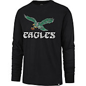 '47 Men's Philadelphia Eagles Replay Franklin Legacy Black Long Sleeve T-Shirt