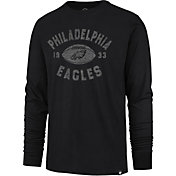 '47 Men's Philadelphia Eagles Overcast Franklin Black Long Sleeve T-Shirt