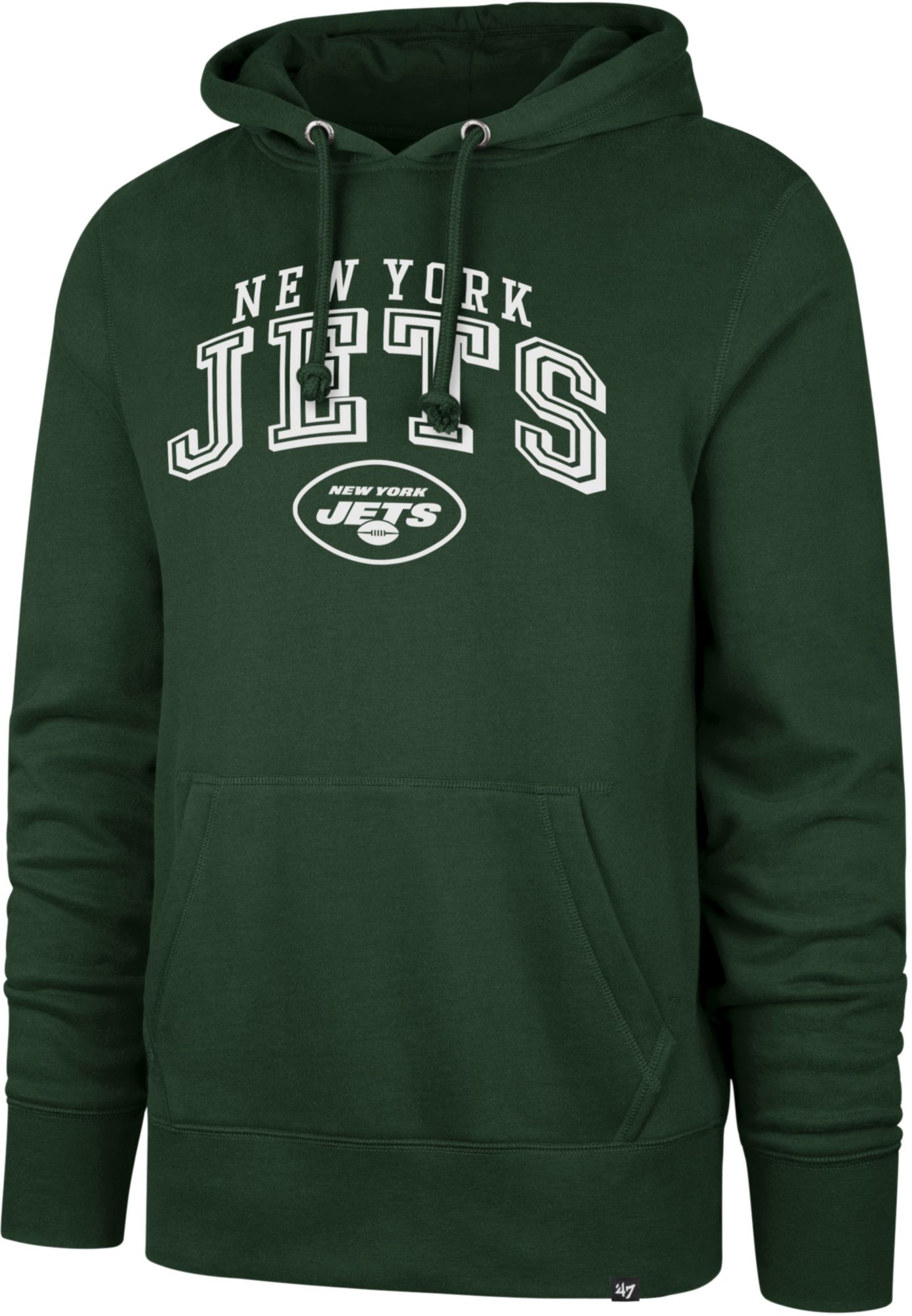 47 Brand / Men's New York Jets Sleeve Stripe Green Pullover Hoodie