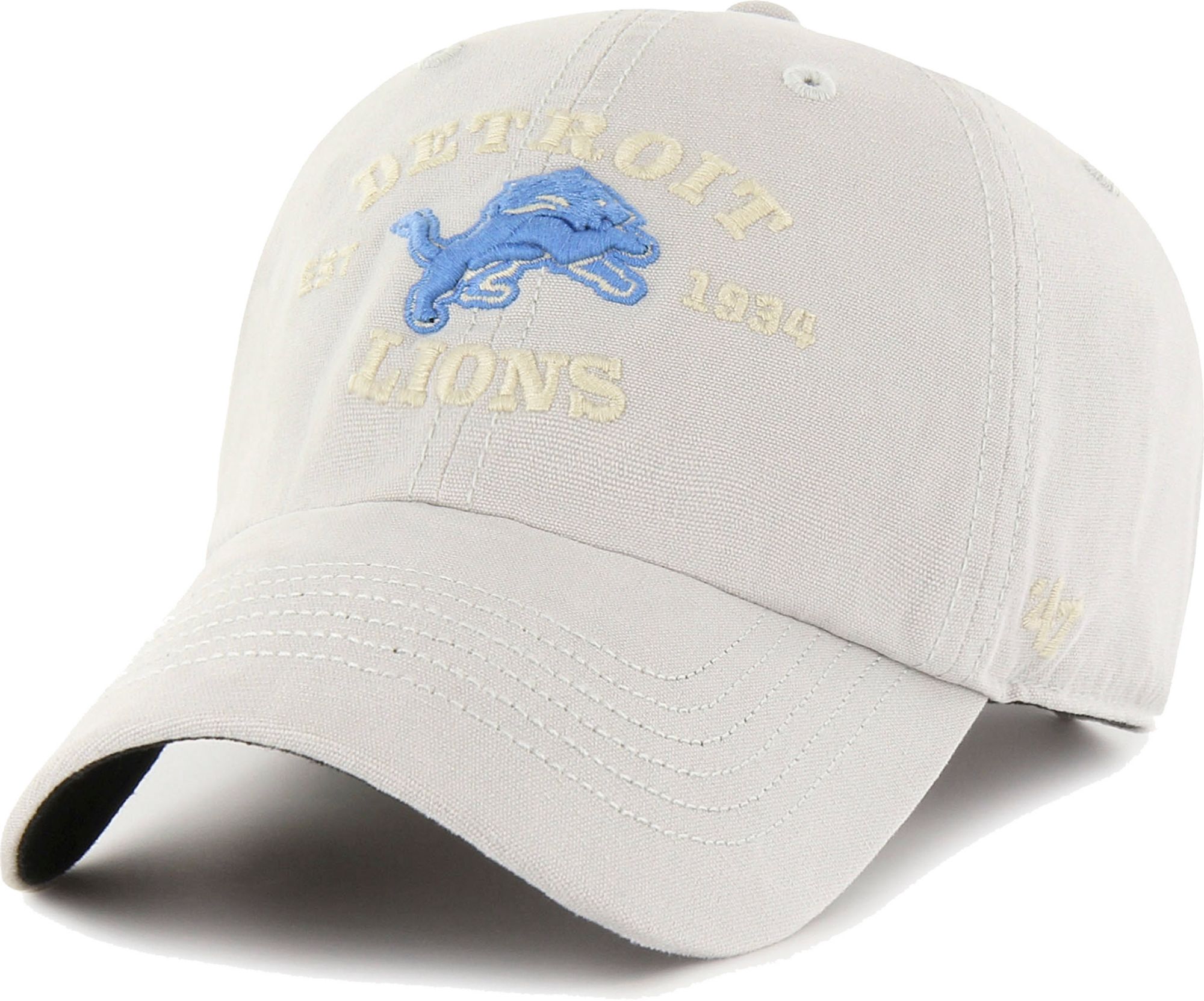47 Brand / Men's Detroit Lions Grey Reign Brockman Adjustable Hat