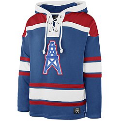 47 Brand / Men's Houston Oilers Lacer Blue Hoodie