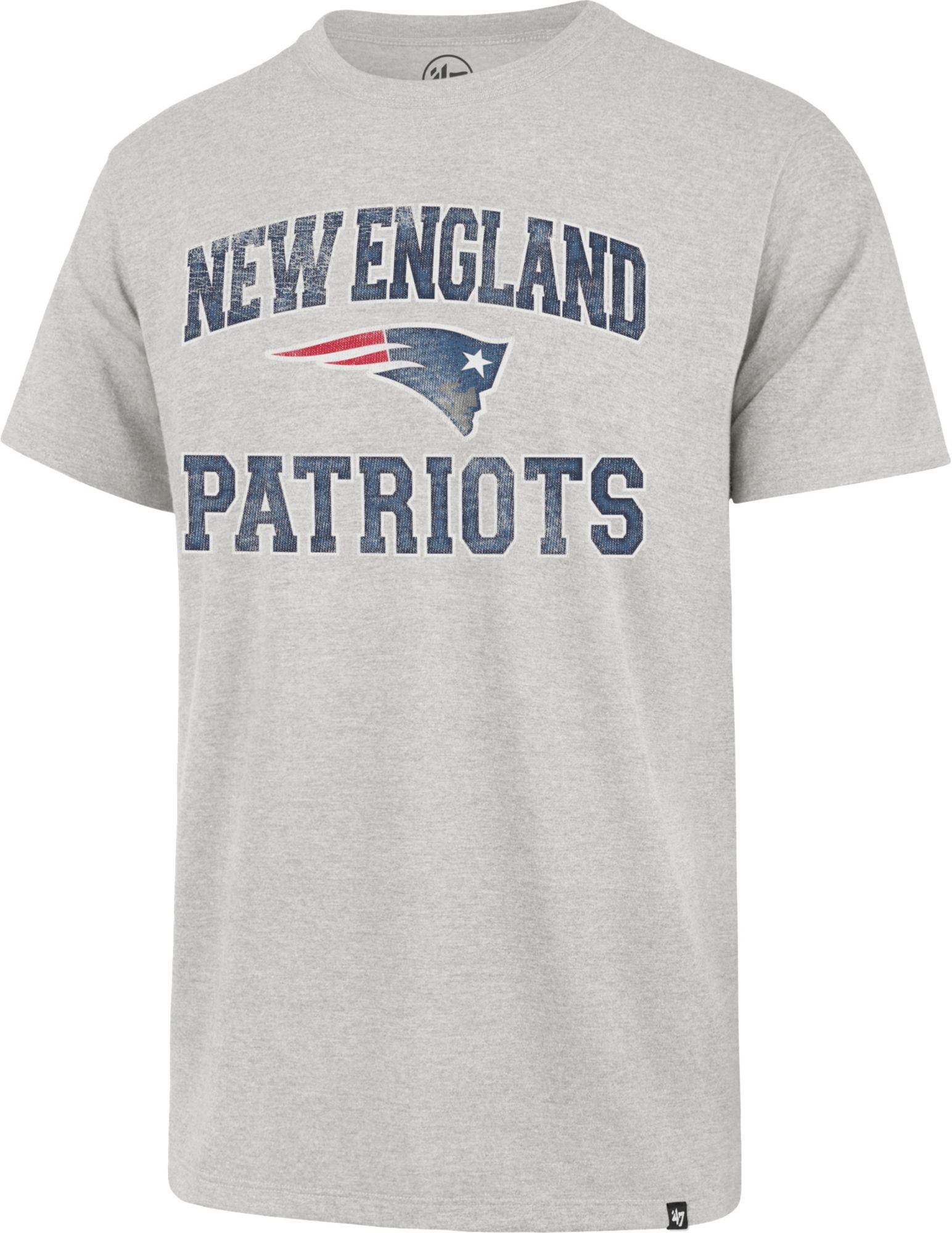 Men's New England Patriots Grey Arch Franklin T-Shirt