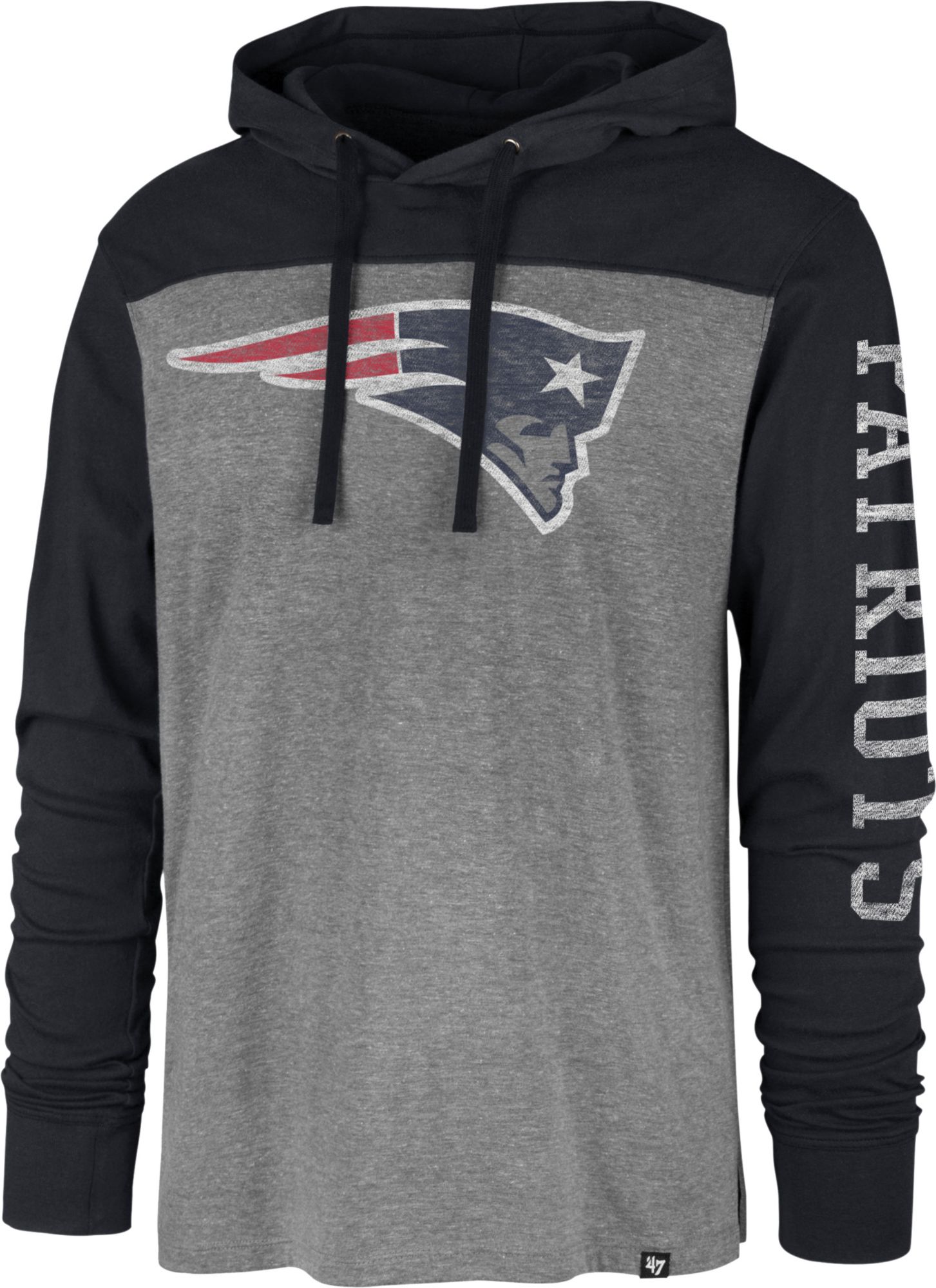 : '47 Boston Patriots Gray Headline Pullover Hoodie - NFL Long  Sleeve Hoody (X-Large) : Sports & Outdoors