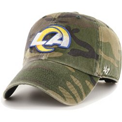 '47 Men's Los Angeles Rams Camo Adjustable Clean Up Hat