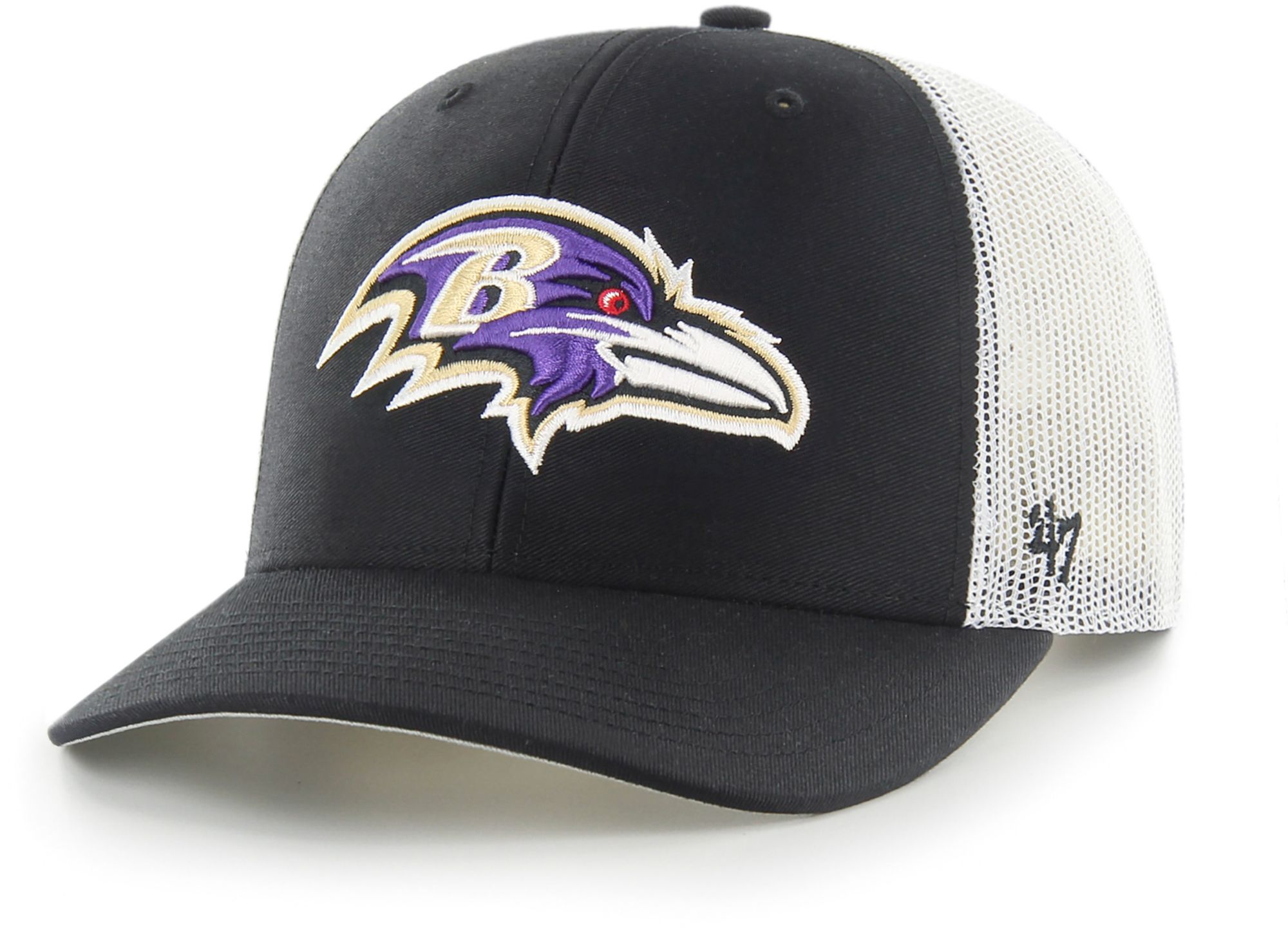 47 Brand / Men's Baltimore Ravens Black Adjustable Trucker Hat