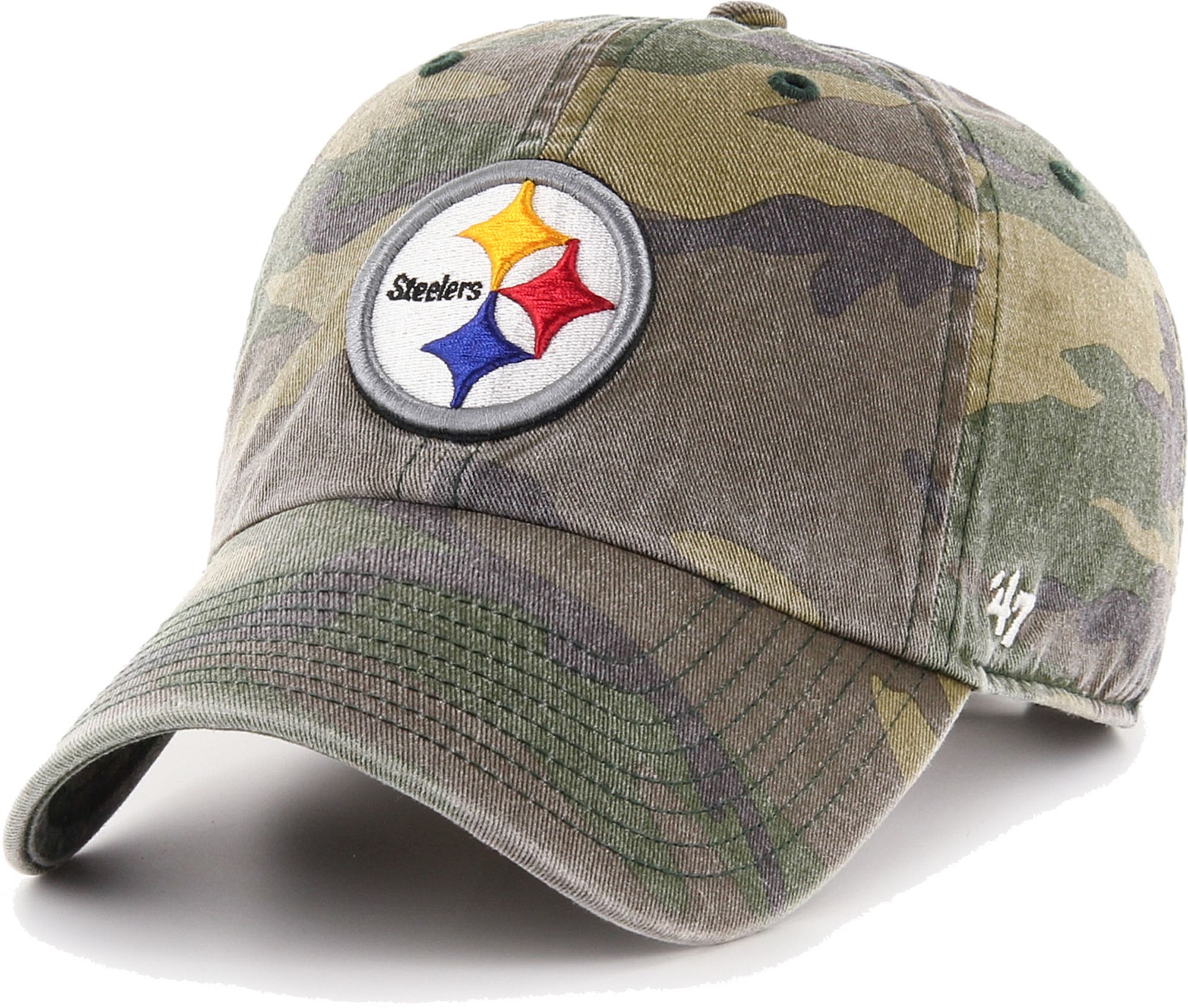 47 Brand / Men's Pittsburgh Steelers Camo Adjustable Clean Up Hat