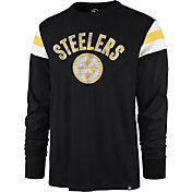 '47 Men's Pittsburgh Steelers Black Rooted Long Sleeve T-Shirt