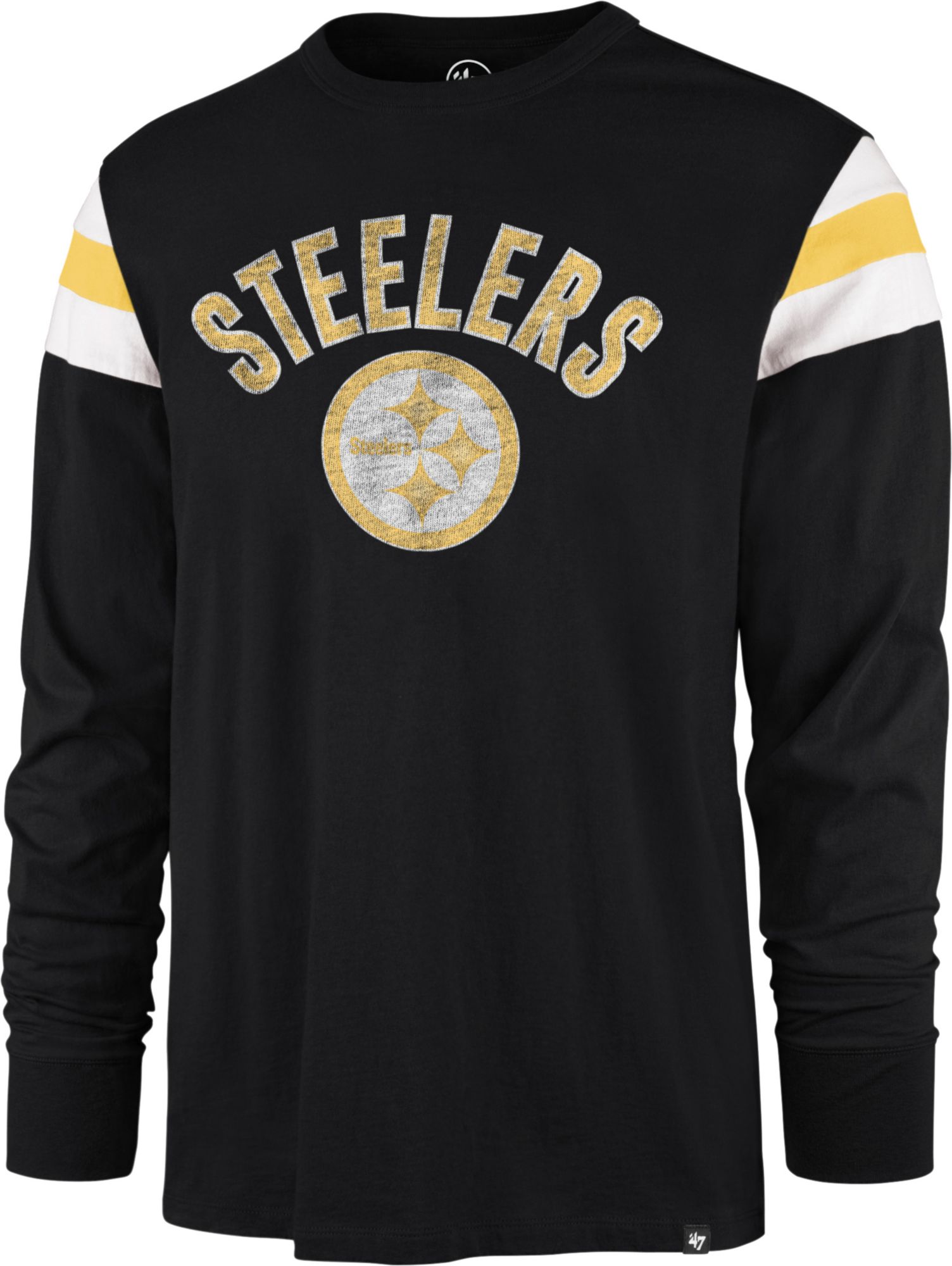 Men's Pittsburgh Steelers Black Rooted Long Sleeve T-Shirt