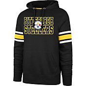 '47 Men's Pittsburgh Steelers Black Stripe Hoodie