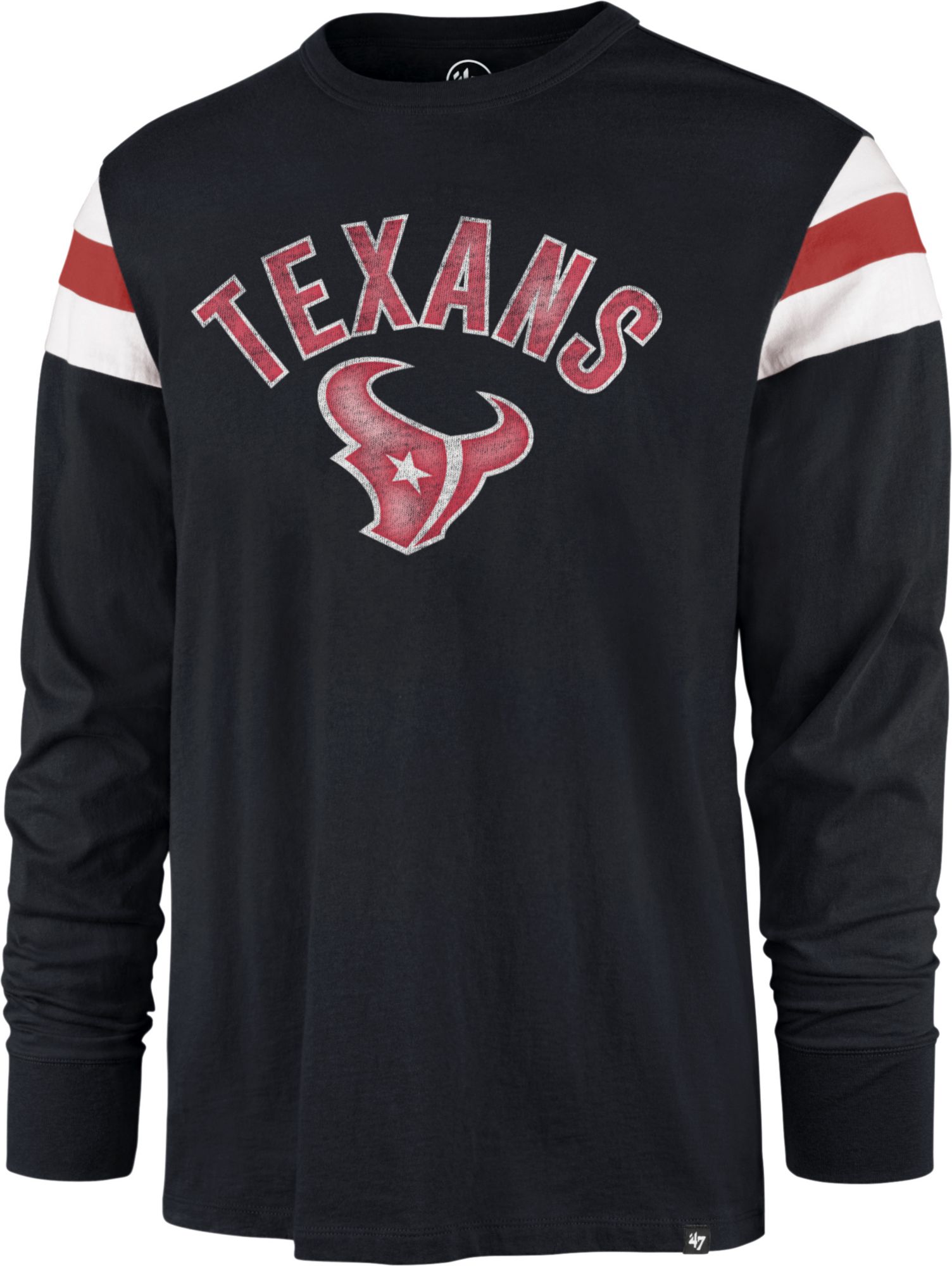 Men's Houston Texans Navy Rooted Long Sleeve T-Shirt