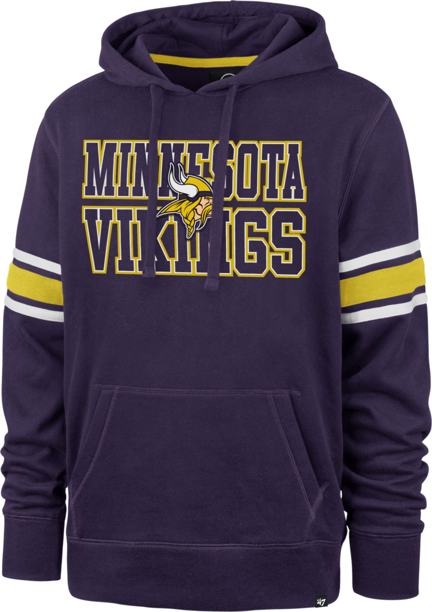 47 Brand / Men's Minnesota Vikings Purple Stripe Hoodie