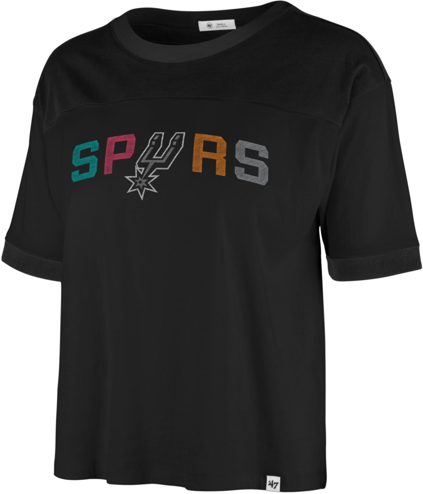 47 Brand / Women's 2021-22 City Edition San Antonio Spurs Black Billie  Cropped T-Shirt