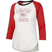 '47 Women's Kansas City Chiefs White Long Sleeve Raglan T-Shirt