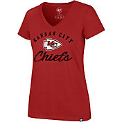 ‘47 Women's Kansas City Chiefs Red Script Rival V-Neck T-Shirt