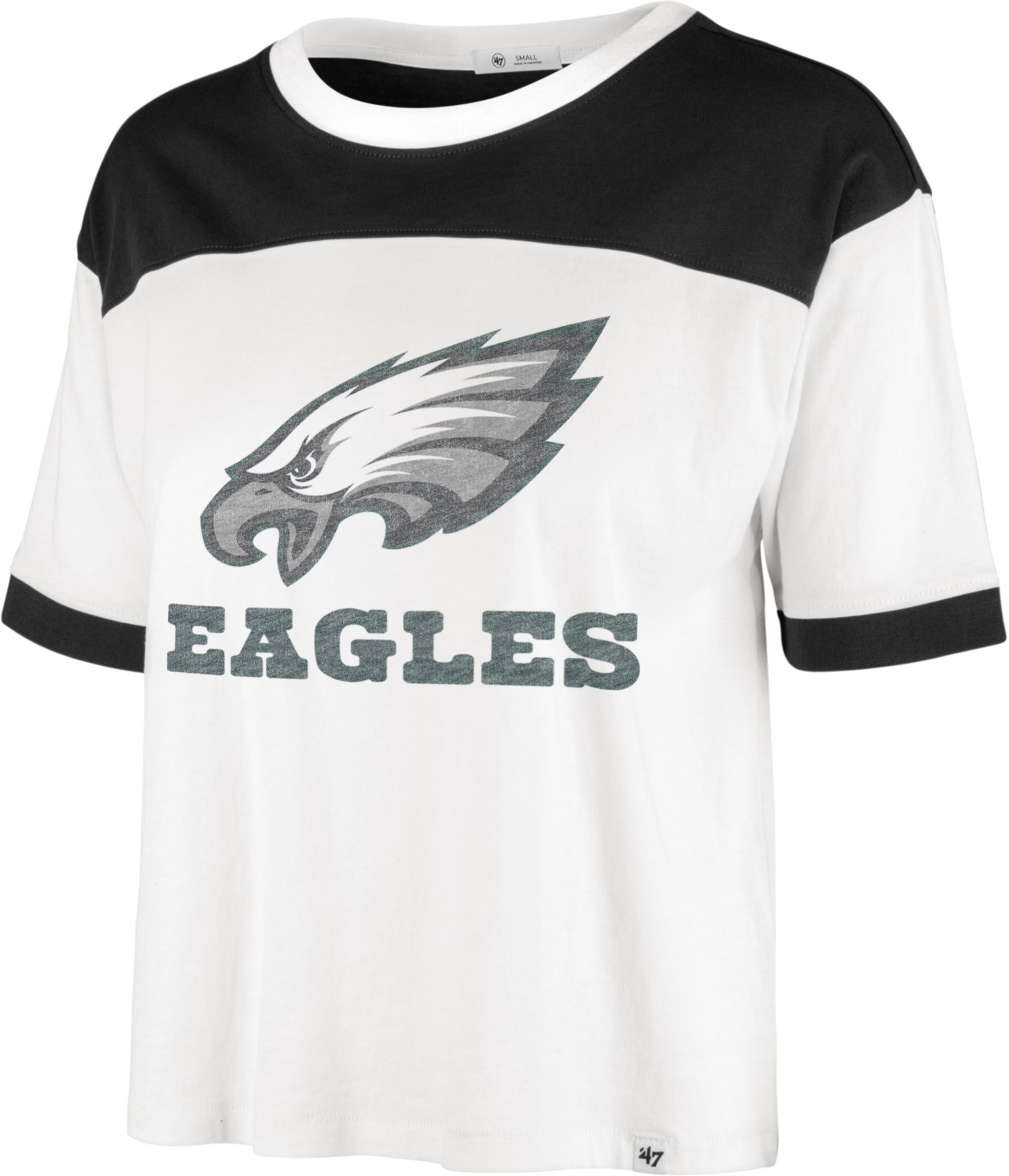 Women's Philadelphia Eagles White Billie Cropped T-Shirt