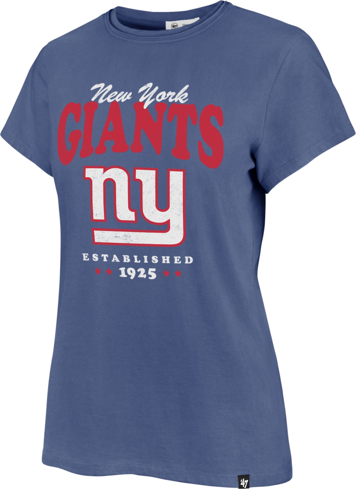 47 Men's '47 Royal/Red New York Giants Lacer V-Neck Pullover Hoodie