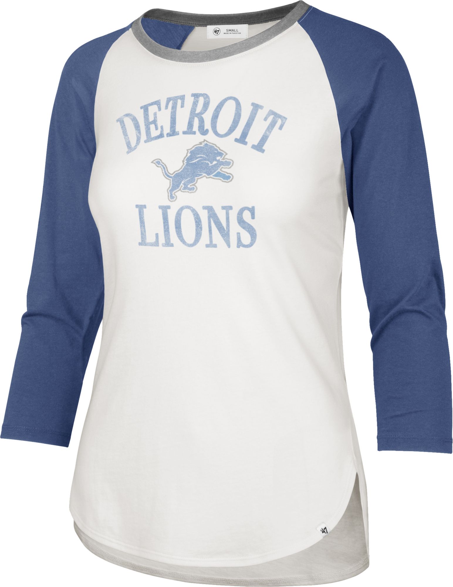 47 Brand / Women's Detroit Lions White Long Sleeve Raglan T-Shirt