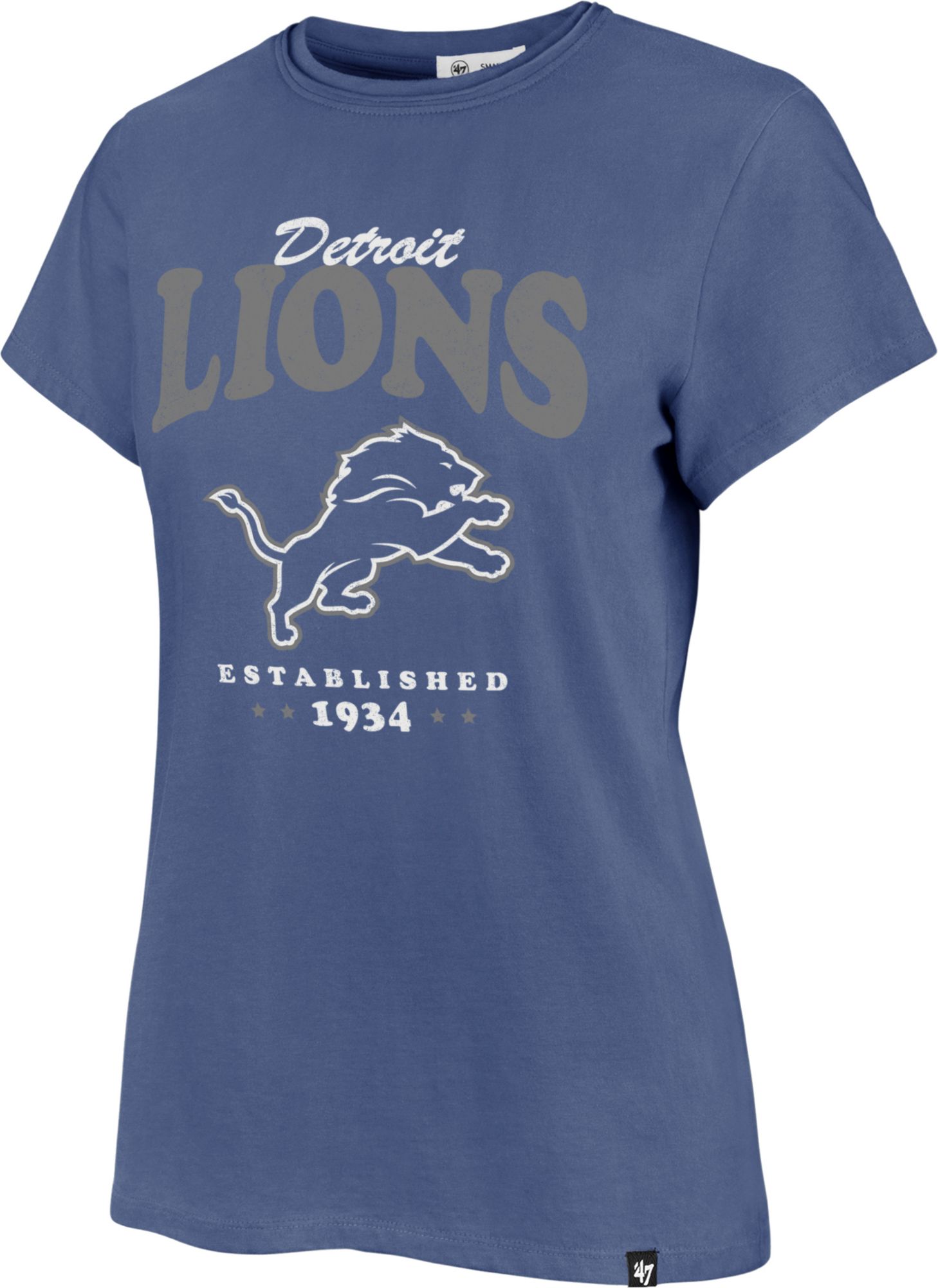 Women's Antigua Blue Detroit Lions Victory Pullover Hoodie