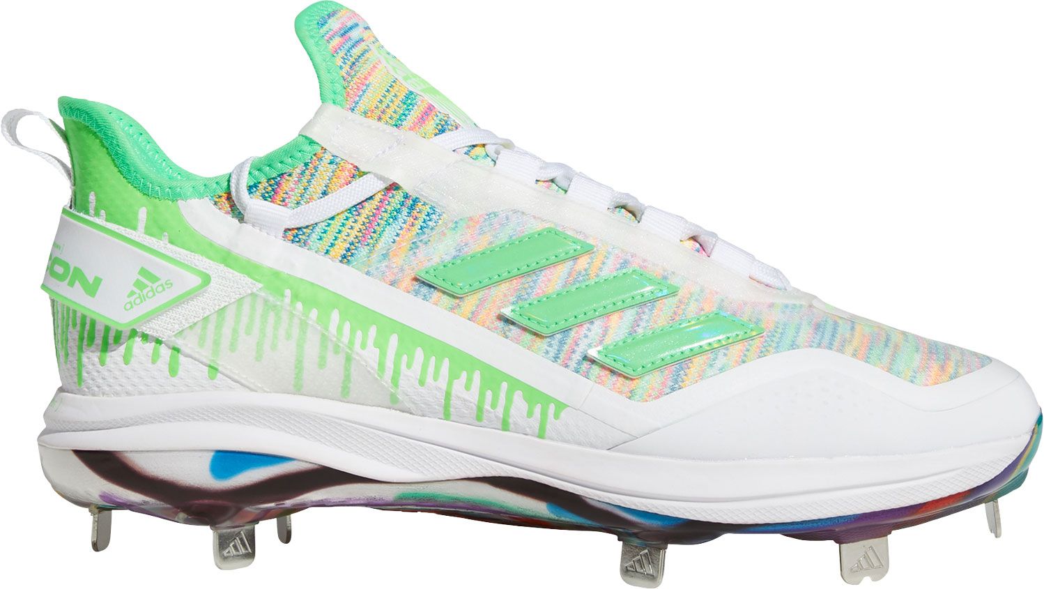 Adidas Men's Icon Boost Dripped-Out Metal Baseball Cleats