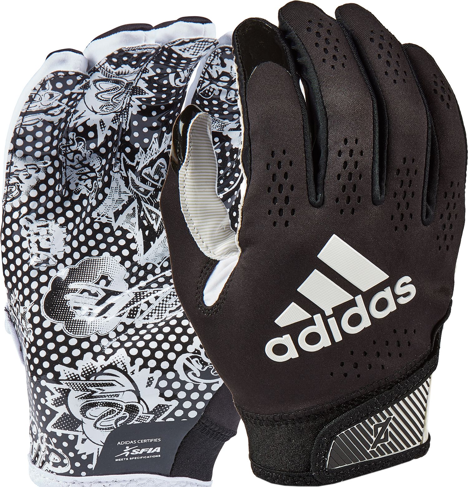 black adidas gloves football