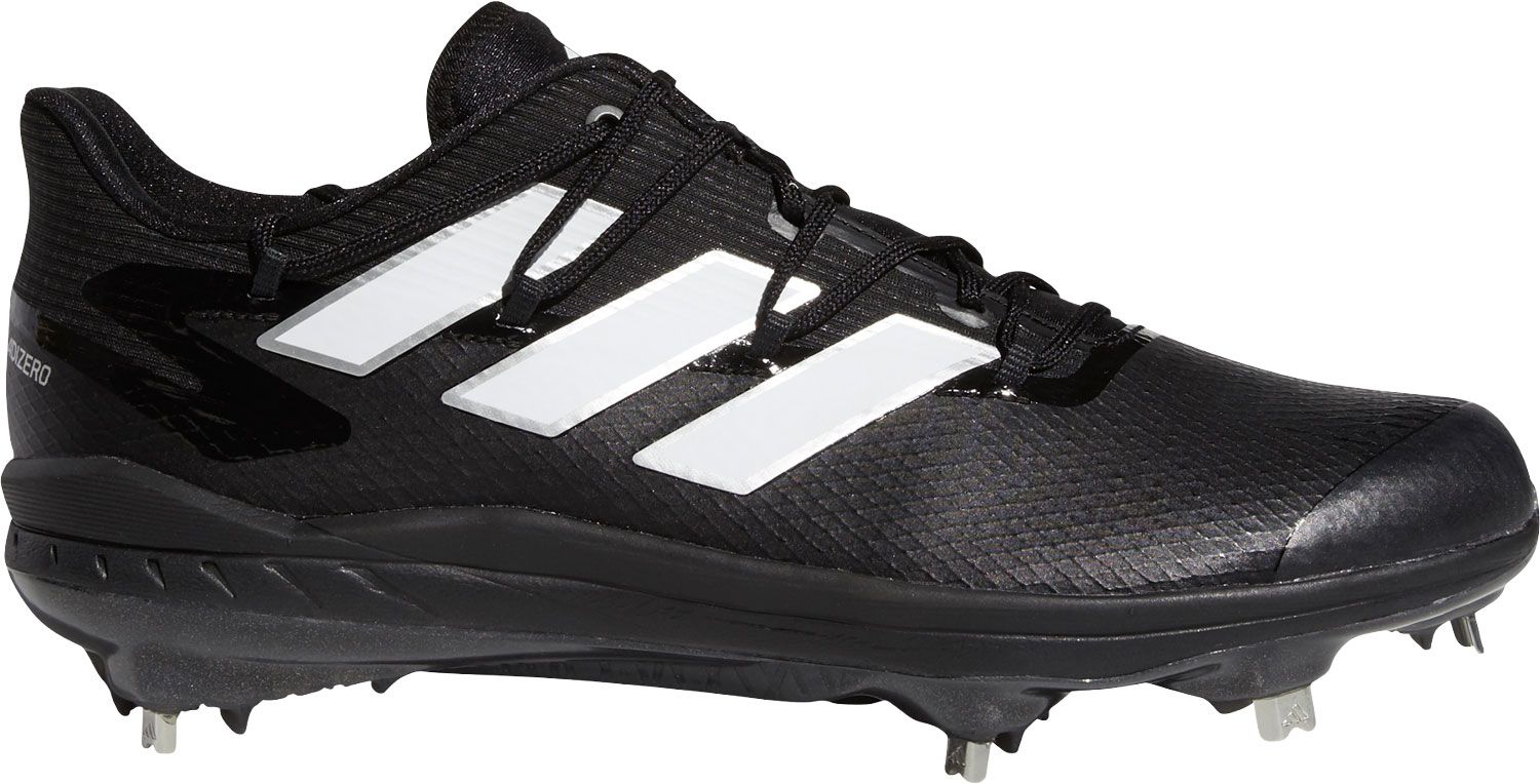 adidas Men’s adizero Afterburner 8 Metal Baseball Cleats, Size 7.5, Black/White