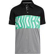 adidas Boys' Print Colorblock Golf Polo