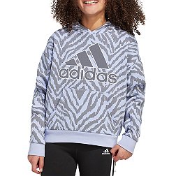 adidas Girls' All Over Fleece Pullover