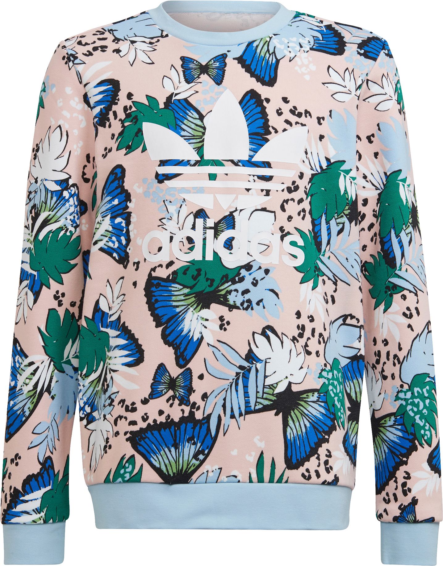 Adidas / Girls' HER London Animal Flower Print Crew Sweatshirt