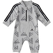 Adidas Boys' Infant Long Sleeve Zip Front Printed Track Suit Coveralls