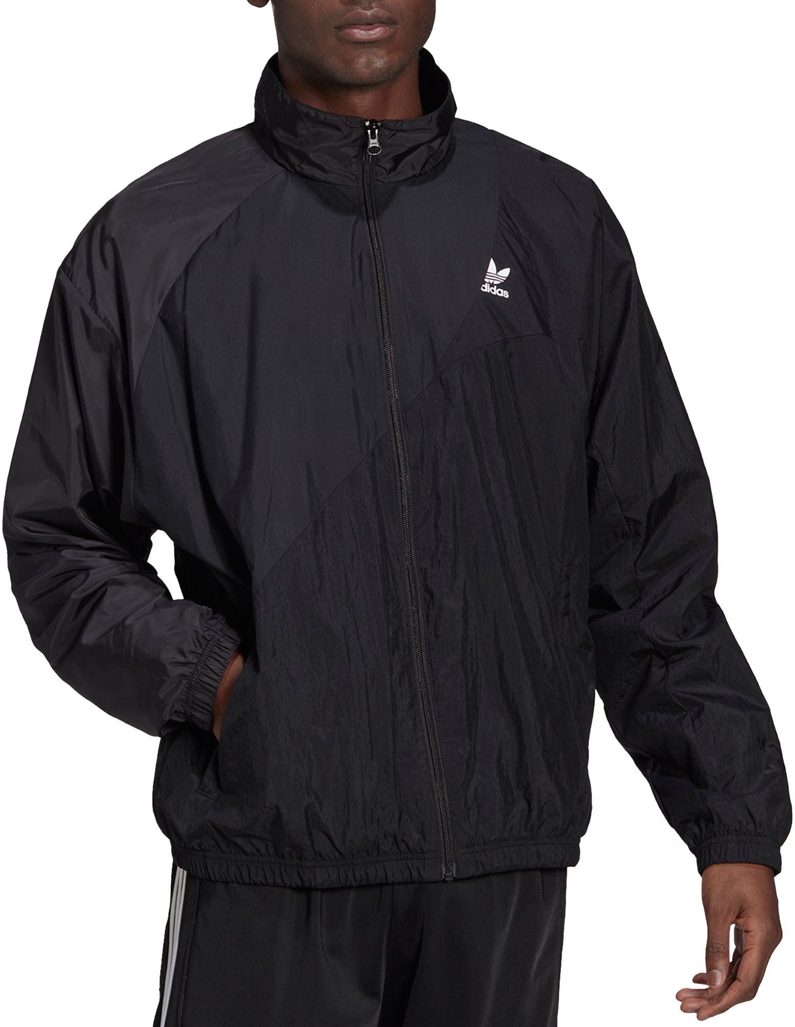 Adidas / Originals Men's Adicolor Fabric Block Woven Track Jacket
