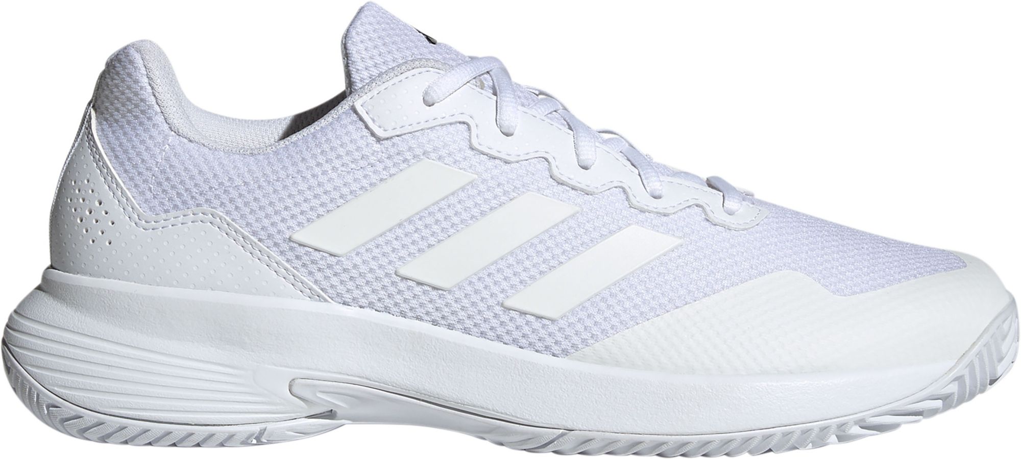 adidas Men's Gamecourt 2 Tennis Shoes White/White/Silver thumbnail