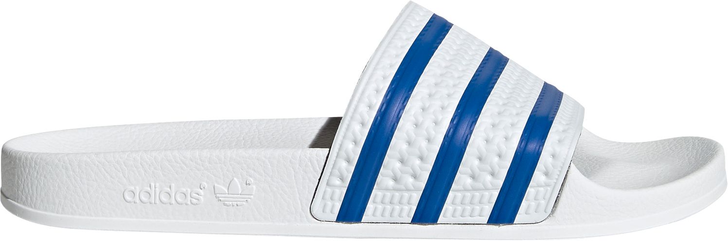 white sliders adidas