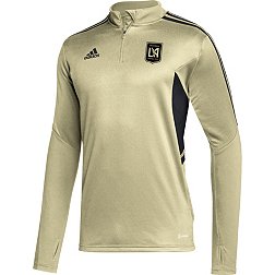 adidas Los Angeles FC '22 Tan Training Quarter-Zip Pullover Shirt