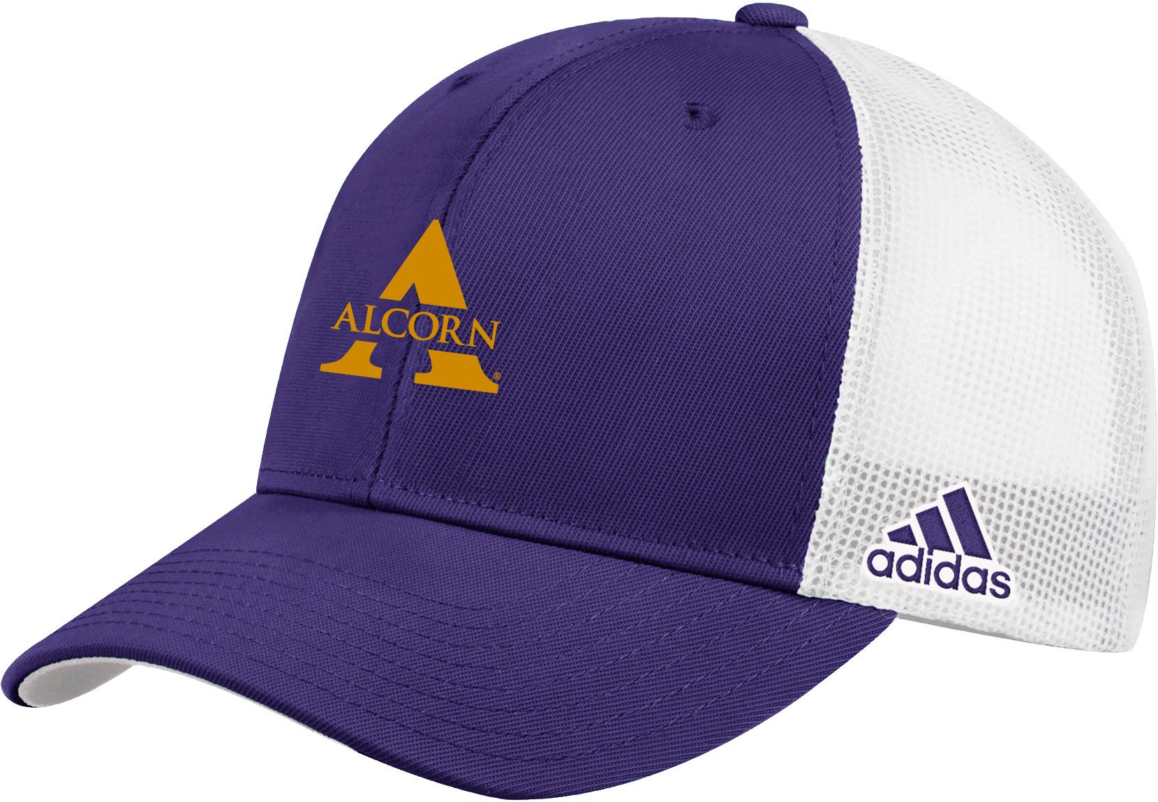 Adidas / Men's Alcorn State Braves Purple Adjustable Trucker Hat