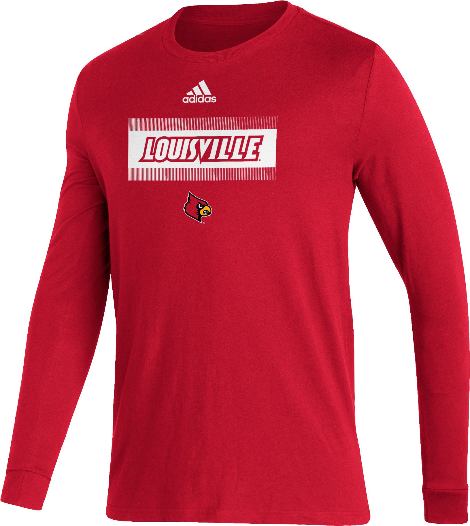 Adidas / Men's Louisville Cardinals Cardinal Red Amplifier Locker Room T- Shirt