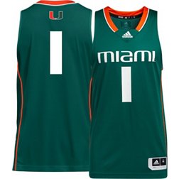 adidas Men's Miami Hurricanes #1 Green Swingman Replica Basketball Jersey