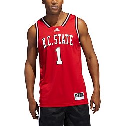 adidas Men's NC State Wolfpack #1 Red Reverse Retro 2.0 Replica Basketball Jersey