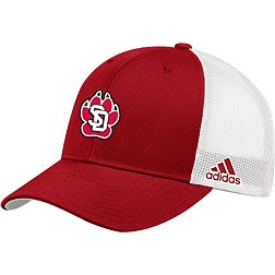 adidas Men's South Dakota Coyotes Red Adjustable Trucker Hat
