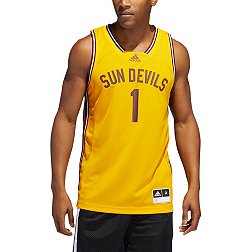 adidas Men's Arizona State Sun Devils #1 Gold Reverse Retro 2.0 Replica Basketball Jersey
