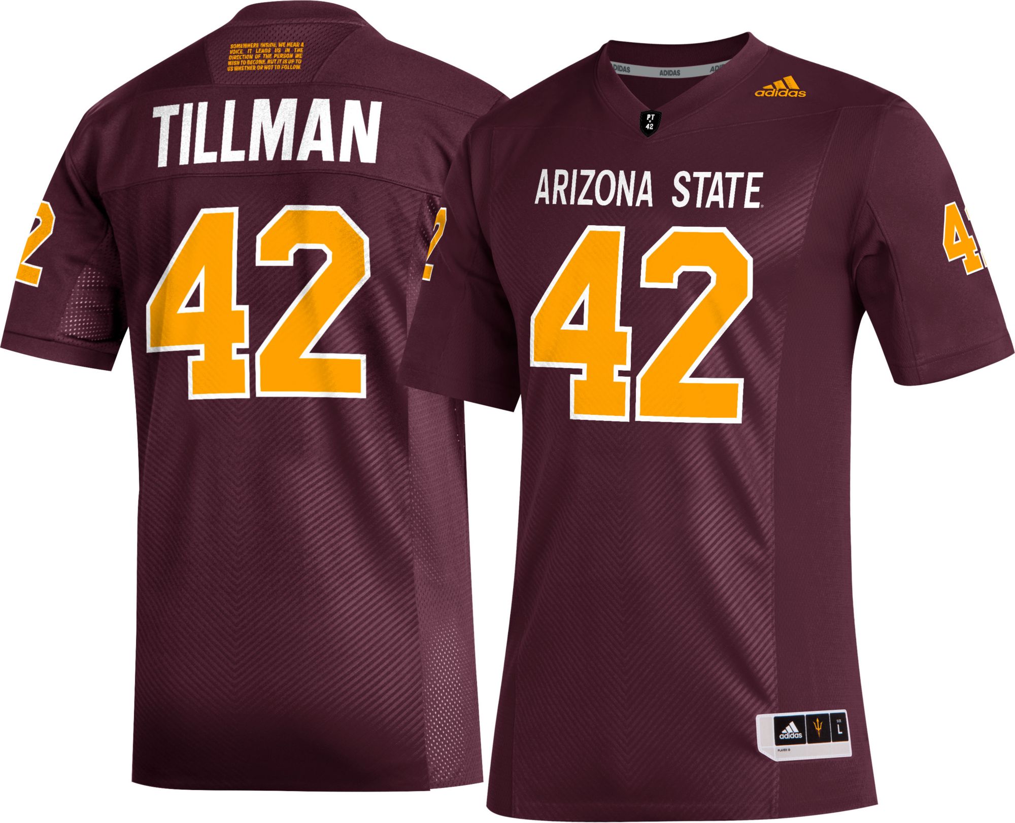 adidas Men's Arizona State Sun Devils Pat Tillman #42 Maroon Replica Football Jersey