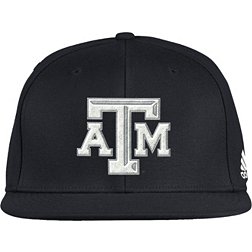 adidas Men's Texas A&M Aggies Black On-Field Baseball Fitted Hat