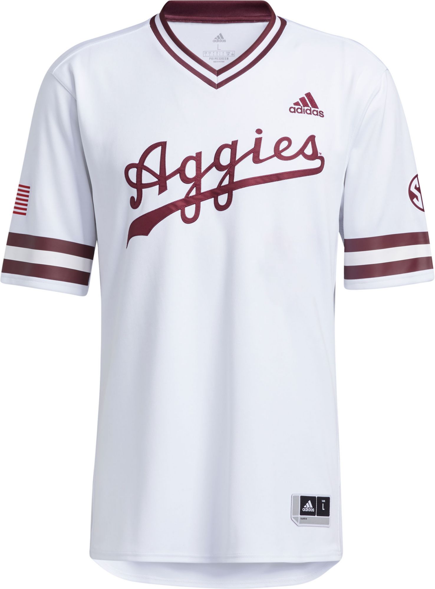 Men's adidas White Texas A&M Aggies Replica Baseball Jersey